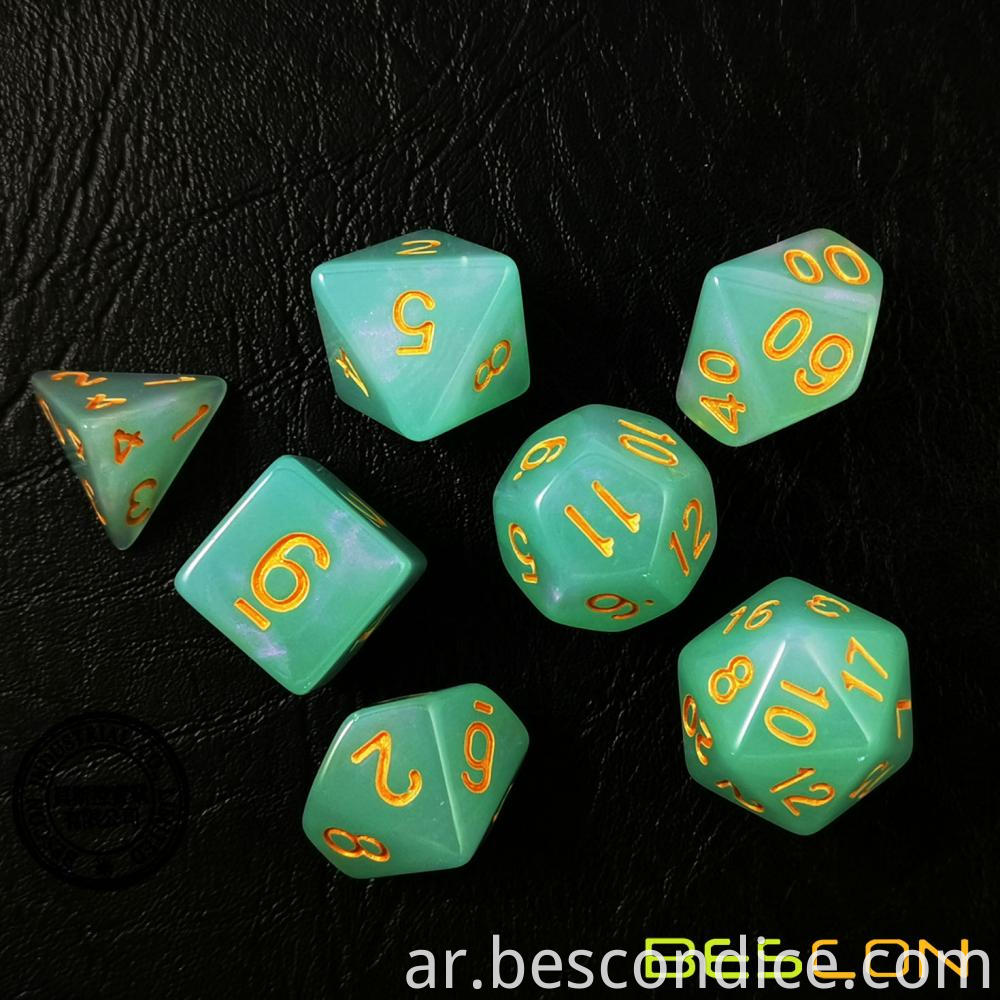 Jadeite Moonstone Dungeons And Dragons Dice Set 3